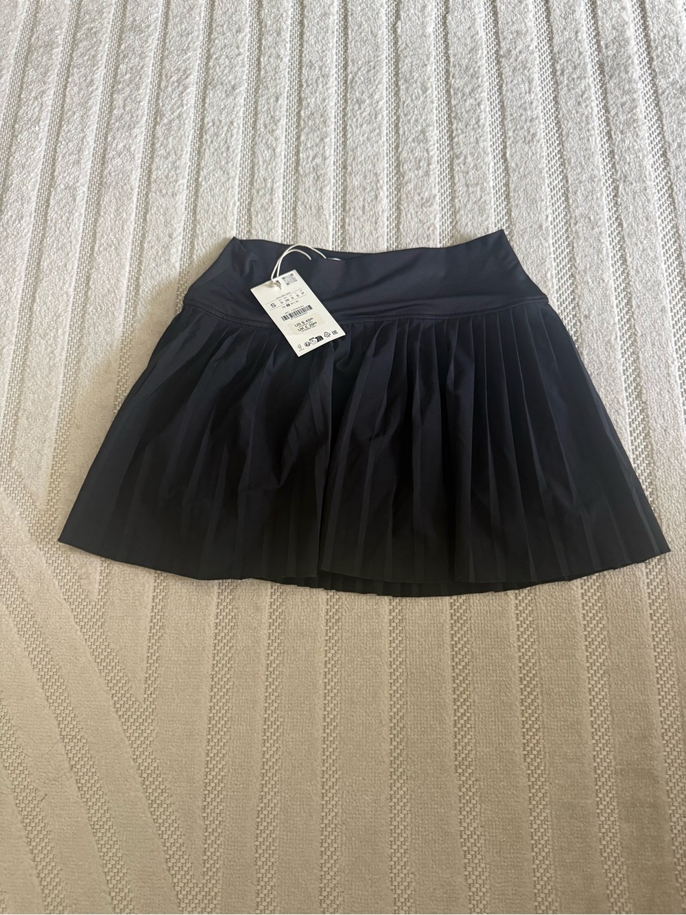 Zara Black Pleated Skater Skirt